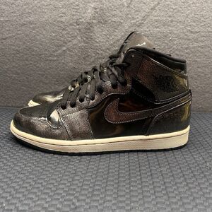 Size 8-Nike Air Jordan 1 Retro Black Patent Anti Gravity